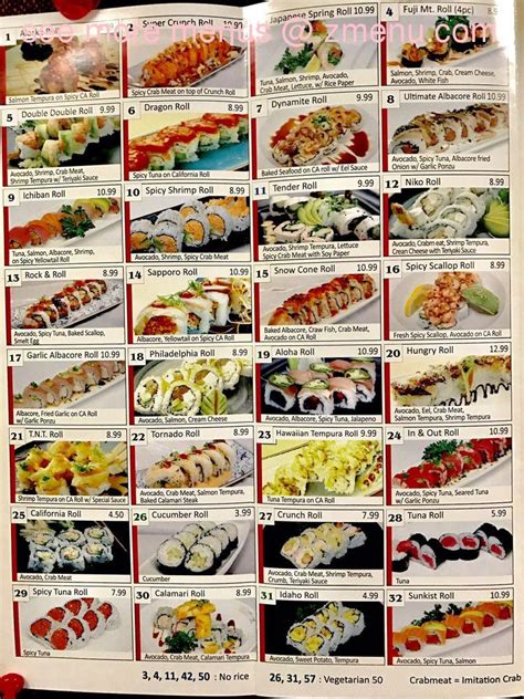 If you want some type of barbecue where. . Niko niko sushi burbank menu